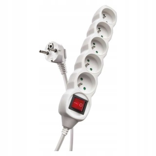 PRZEDŁUŻACZ Z UZIEMIENIEM / Z WYŁ. / 5G / 7M