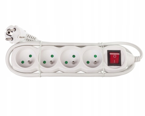 Przedłużacz P1412 2m 4-GN+WYŁACZ.