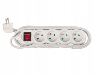 Przedłużacz P1413 3m 4-GN+WYŁĄCZ.