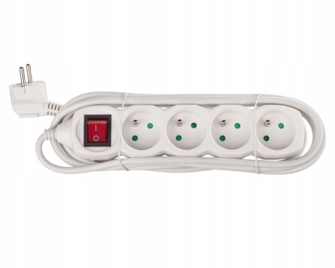 Przedłużacz P1413 3m 4-GN+WYŁĄCZ.