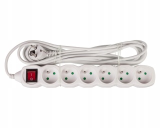 Przedłużacz P1615 5m 6-GN+WYŁĄCZ.*