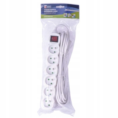 Przedłużacz P1615 5m 6-GN+WYŁĄCZ.*