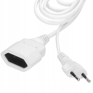 Przedłużacz domowy 1,5m 1x2P,H03VV-F 2x0,75