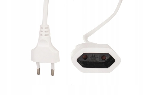 Przedłużacz domowy 1,5m 1x2P,H03VV-F 2x0,75