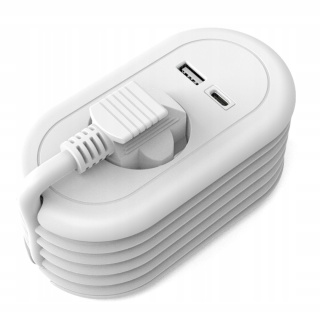 Przedłużacz stały z jednokrotnym gniazdem wtyczkowymv oraz gniazdami