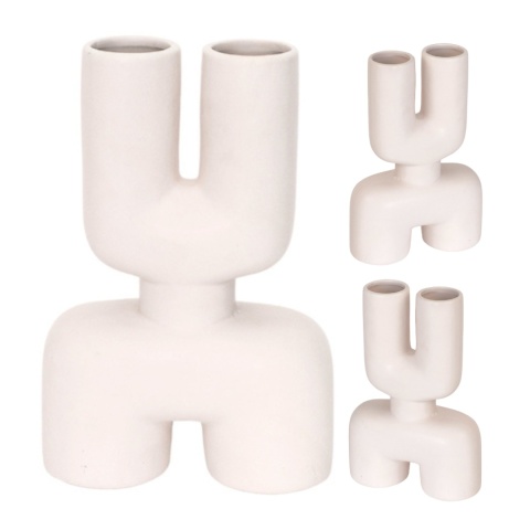 Wazon ceramiczny biały nowoczesny modern 17x25cm