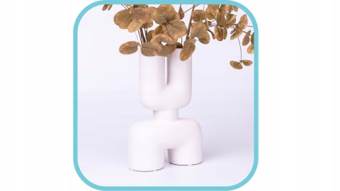 Wazon ceramiczny biały nowoczesny modern 17x25cm