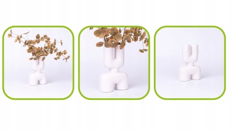 Wazon ceramiczny biały nowoczesny modern 17x25cm