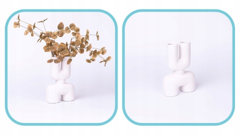 Wazon ceramiczny biały nowoczesny modern 17x25cm