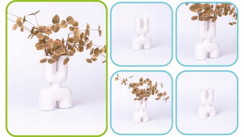 Wazon ceramiczny biały nowoczesny modern 17x25cm