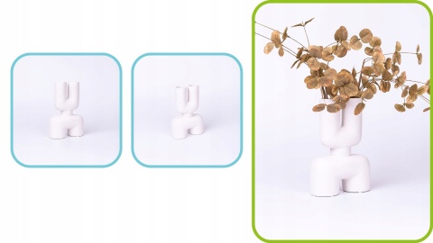 Wazon ceramiczny biały nowoczesny modern 17x25cm