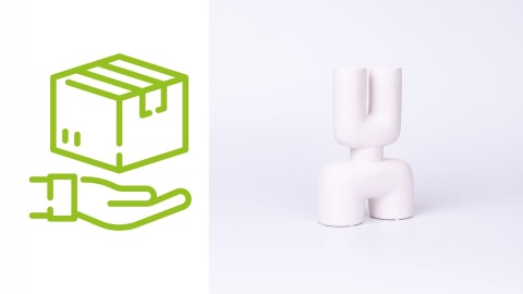 Wazon ceramiczny biały nowoczesny modern 17x25cm