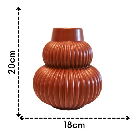Wazon ceramiczny terracotta boho 18x20cm ozdoba