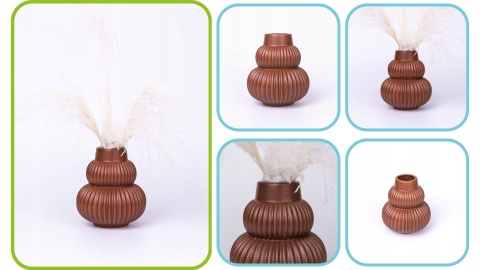 Wazon ceramiczny terracotta boho 18x20cm ozdoba