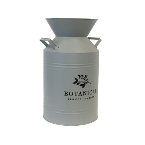 Wazon na kwiaty rustykalny zielony KANKA 21x37cm