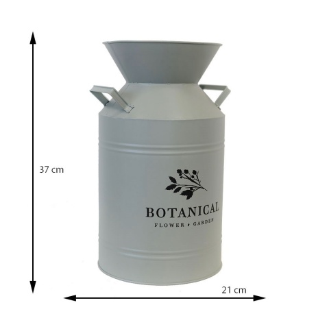 Wazon na kwiaty rustykalny zielony KANKA 21x37cm