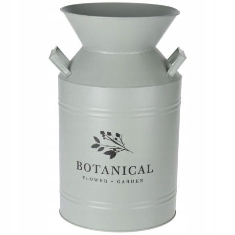 Wazon na kwiaty rustykalny zielony KANKA 21x37cm