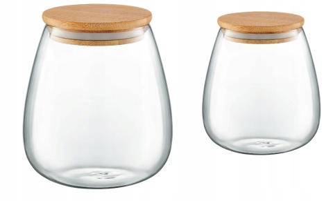 AM-BELLY SZKL.SŁOIK Z BAMBUSOW POKR.1000ML