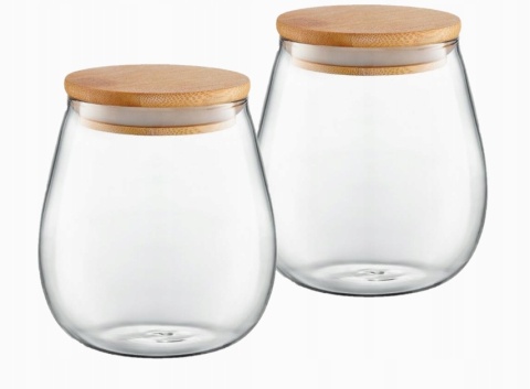 AM-BELLY SZKL.SŁOIK Z BAMBUSOW POKR.1000ML