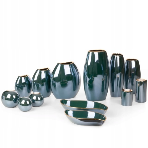 CERAMIKA DEKORACYJNA C/AMORA2/ŚWI/2 12X12X11/X2 C.ZIEL+Z