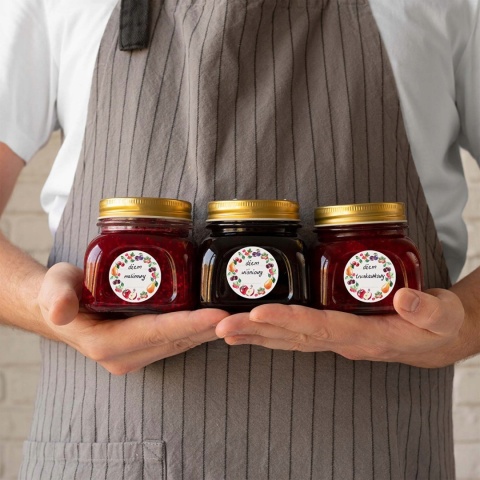 Etykiety okrągłe fi 50mm zakrętki/słoiki - 20szt660052