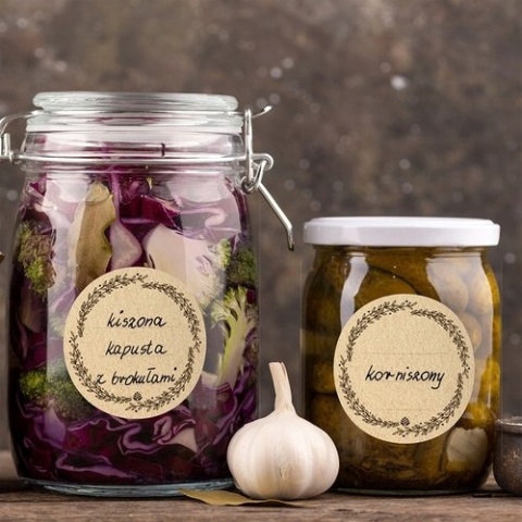 Etykiety okrągłe fi 66,5mm zakrętki/słoiki - 20szt 660050