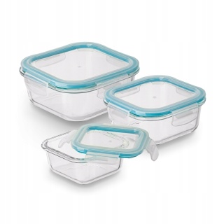 K NIGHOFFER LARGO KOMPLET POJEMNIKÓW BOROKRZEMOWYCH 300/500/800ML POKRYWA PP USZCZELKA SILICO KW