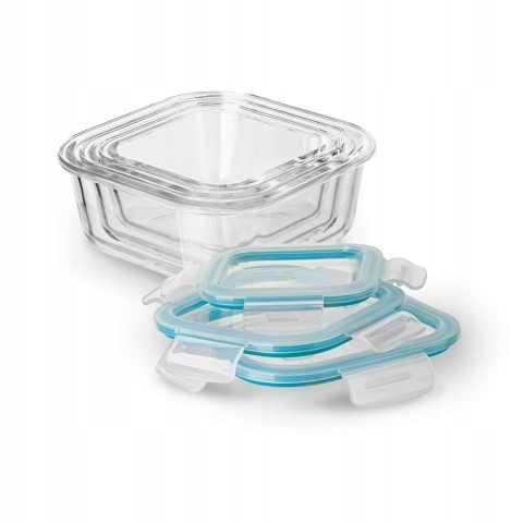 K NIGHOFFER LARGO KOMPLET POJEMNIKÓW BOROKRZEMOWYCH 300/500/800ML POKRYWA PP USZCZELKA SILICO KW