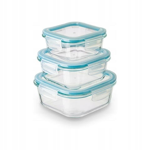 K NIGHOFFER LARGO KOMPLET POJEMNIKÓW BOROKRZEMOWYCH 300/500/800ML POKRYWA PP USZCZELKA SILICO KW