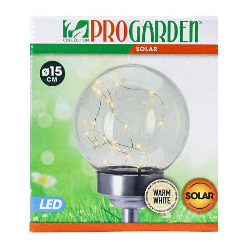 Lampa solarna 15cm kula MICRO LED