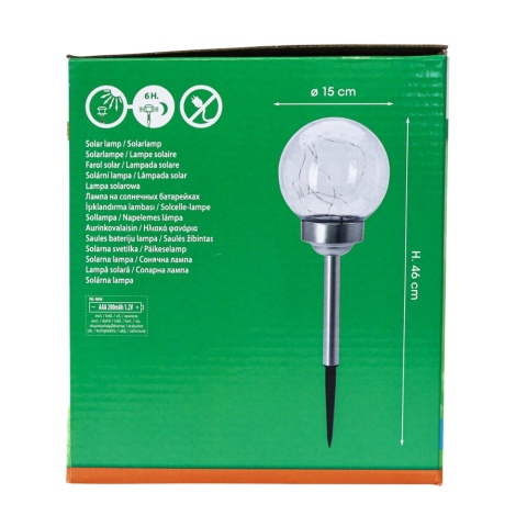 Lampa solarna 15cm kula MICRO LED