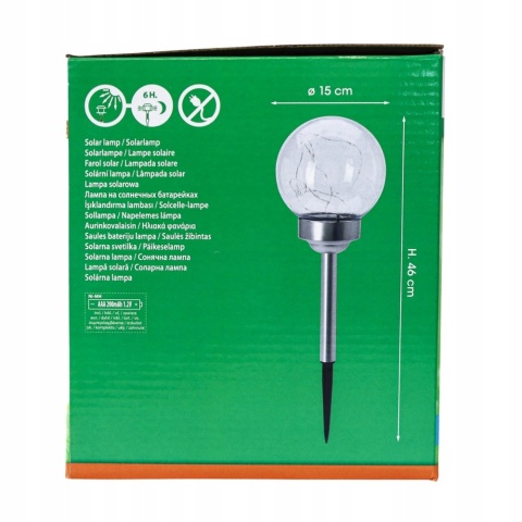 Lampa solarna 15cm kula MICRO LED