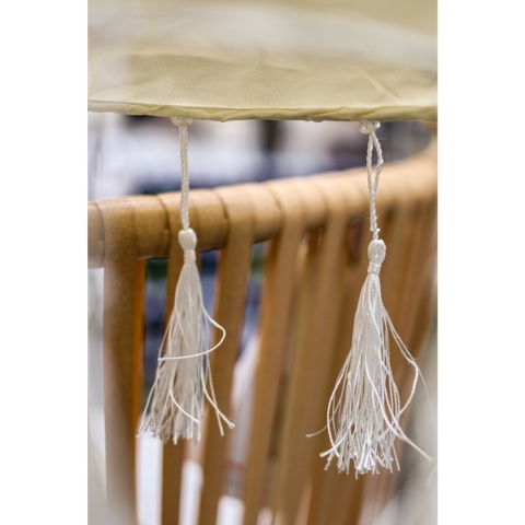 Lampion wiszący solarny biały BOHO 102 cm Lumineo