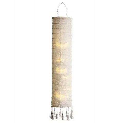 Lampion wiszący solarny biały BOHO 102 cm Lumineo