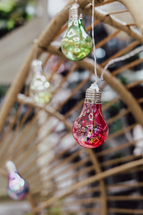 Łańcuch świetlny z kolorowymi żarówkami LED 10 szt