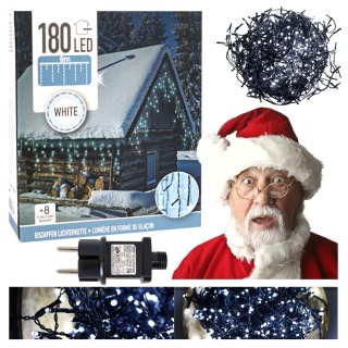 Oświetlenie zewnętrzne świąteczne lampki Boże Narodzenie 180 WHITE OUTDOOR