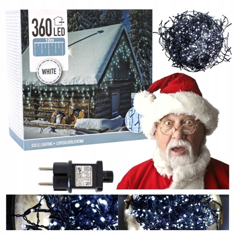 Oświetlenie zewnętrzne świąteczne lampki Boże Narodzenie 360 WHITE OUTDOOR 3