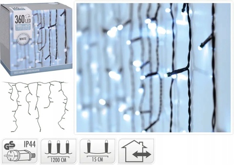 Oświetlenie zewnętrzne świąteczne lampki Boże Narodzenie 360 WHITE OUTDOOR 3