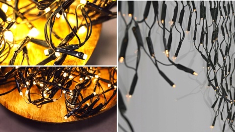Oświetlenie zewnętrzne świąteczne lampki Boże Narodzenie LED NET 300X60CM