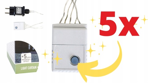 Oświetlenie zewnętrzne świąteczne lampki Boże Narodzenie kurtyna LIGHT 320LED