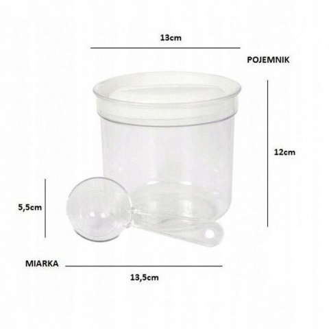 POJEMNIK NA ART.SYPKIE 1L GRANIT