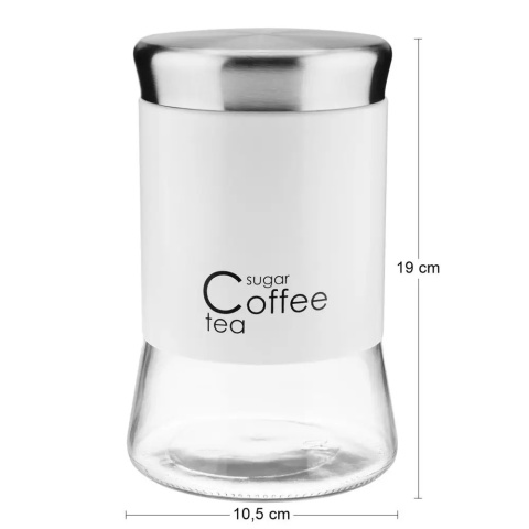 POJEMNIK SZKL. 1000ml GRENO 24732 BIAŁY