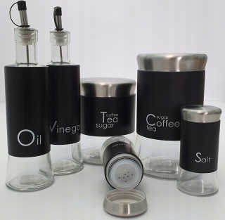 POJEMNIK SZKL. 750ml GRENO 24731 CZARNY