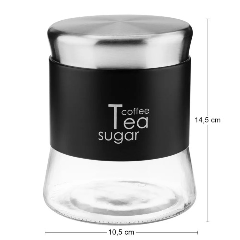 POJEMNIK SZKL. 750ml GRENO 24731 CZARNY