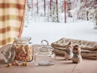 PS-98863-SŁOIK Z POKR.SZKLANĄ 0,5L KITCHEN 64457