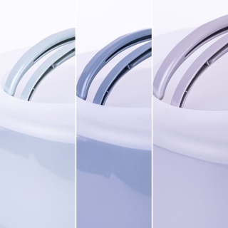 Pojemnik ciasto wędliny pokrywa uchwyt 30cm szary