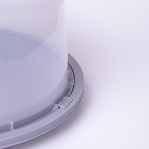 Pojemnik ciasto wędliny pokrywa uchwyt 30cm szary