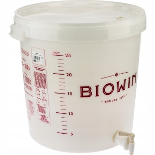 Pojemnik ferment. 30L z nadrukiem oraz kranem