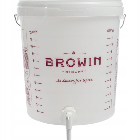 Pojemnik fermentacyjny 15L z nadr.+kran.+pokrywka