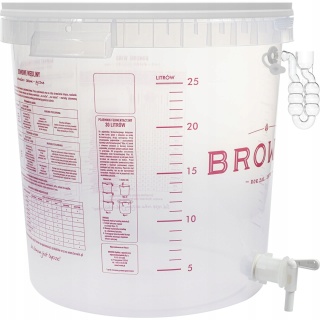 Pojemnik fermentacyjny 30L pokr. kran rurka boczna 340455